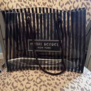 Henri Bendel Transparent Black and Brown Tote